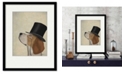 Courtside Market Beagle, Formal Hound and Hat 16" x 20" Framed and Matted Art